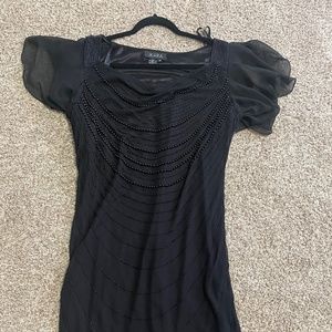 Black Beaded Cocktail Dress